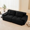 82" 2-Seater Modern Camel L-Shaped Modular Sectional Sofa for Living Room, Corduroy Fabric Pearl-like piping Tufted Design No Assembly - 2 of 4