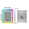 Overlength Rectangle RGB LED Bathroom Mirror w/ Bluetooth Speaker Vanity Mirror for Make Up - 3 of 4