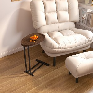 GlasFlength End Tables, Modern Accent End Table Coffee Table with Metal Leg for Living Room, Bedroom and Office, Brown, 17.72"*11.81"*23.62" - 1 of 4