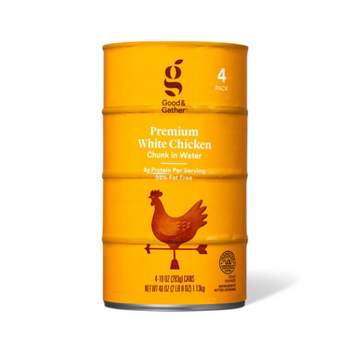 Premium White Chunk Chicken in Water - 40oz/4ct - Good & Gather™