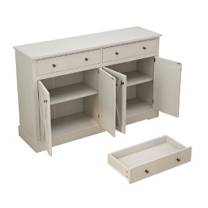 Lyngins Sideboard Buffet Cabinets with 4 Doors,2 Drawers,Adjustable Shelf,X-shaped Coffee Bar Cabinets,Credenzas for Kitchen,Entryway - 1 of 4