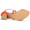 Allegra K Women's Open Toe Crisscross Buckle Ankle Strap Block Heel Sandals - 4 of 4