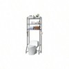 3 Tier Over Toilet Storage Rack Bathroom Organizer Shelves Cabinet Black Freestanding Space Saver - 3 of 4