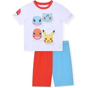 Pokémon Little/Big Boys' 2-Piece Polyester Pajama Short Sets - 1 of 3