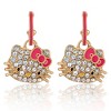 Sanrio Hello Kitty Pave Crystal Hoop Earring - image 3 of 4