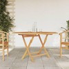 vidaXL Folding Patio Table, 47.2"x47.2"x29.5" Solid Wood Teak - image 2 of 4