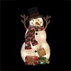 Northlight 31" Pre-Lit White and Black Snowman with Gifts Outdoor Christmas Decor - 4 of 4