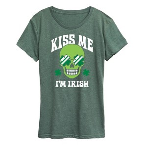 Women's - Instant Message - St. Patrick's Day Kiss Me I'm Irish Short Sleeve Graphic T-Shirt - 1 of 4