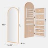 Best Choice Products Door/Wall Mounted Arch Mirror Jewelry Armoire, w/ Metal Frame, Lockable Door - 2 of 4