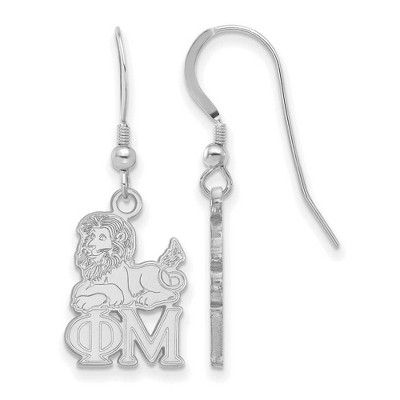 Black Bow Jewelry Sterling Silver Phi Mu Greek Life Dangle Earrings