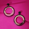 SOHI Women's Gold Block Drop Earrings - 2 of 3