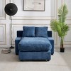NicBex Couches for Living Room 48.8" Sofa Couch Modern Minimalist Upholstered Sofa Bed Sleeper with 3 Throw Pillows for Apartment - 3 of 4