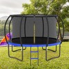 UNISOAR Trampoline Outdoor 12FT 14FT with Enclosure and Ladder, Black&Blue Color - 2 of 4