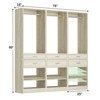 Besiost 25-In Closet Organizer with Wood Drawers and Shoe Rack, Freestanding Closet System with Hanging Rods - - 3 of 4