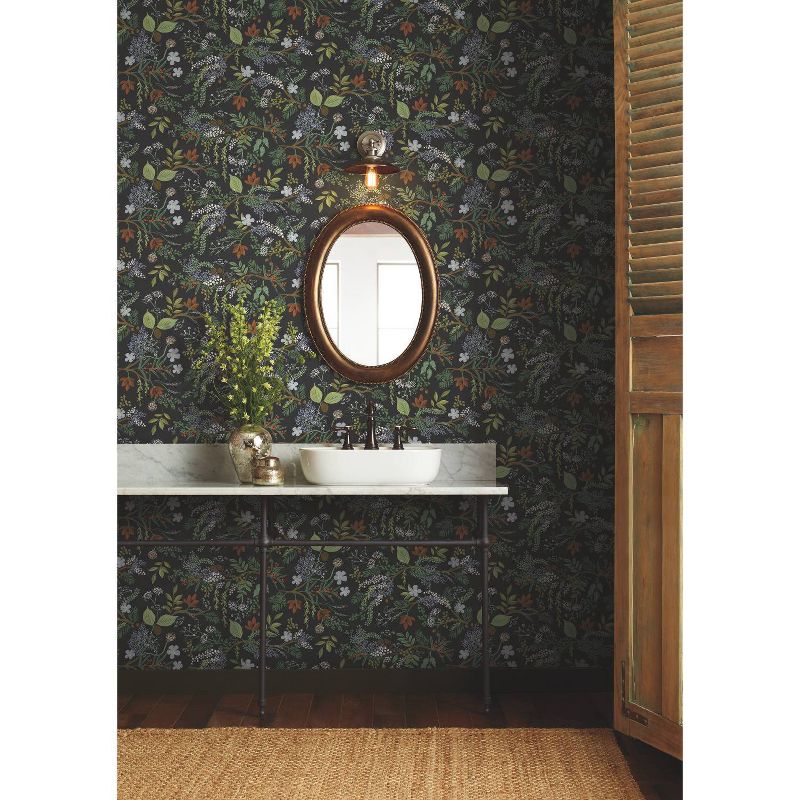 Rifle Paper Co. Juniper Forest Peel and Stick Wallpaper Black, 1 of 9