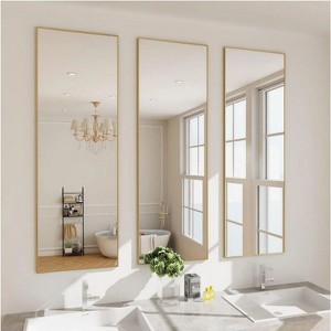 HOMLUX 14"x48"/16"x50" Door Wall Mount Mirror Full Length Hanging Mirror Bedroom Bathroom - 1 of 4