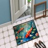 "LunaLulinlk Koi Fish Doormat Front Door Mat Indoor Outdoor Rugs Non Slip Washable Low Pile, 24H X 36W " - 3 of 4