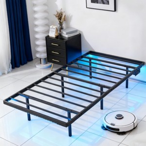 ChicFurnit Mattress Bases Metal Platform Bed Frame Suspended Iron Bed Modern Floating Design for Bedroom Comfort, Black, 74.6"*37.5"*11.8" - 1 of 4