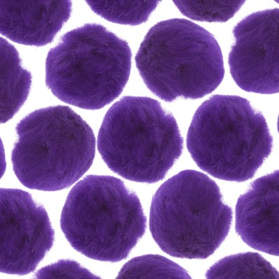John Bead 2in Purple Pom Poms for Crafts DIY Art Creative, 50pcs
