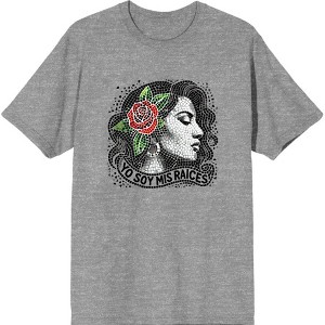 Yo Soy Mis Raices Mosaic Woman Adult Crew Neck Short Sleeve Tee - 1 of 2