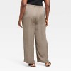 Women's Mid-Rise Straight Leg Crinkle Satin Pull-On Pants - A New Day™ - 2 of 3