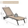 Tangkula Outdoor Aluminum Chaise Lounge Recliner Chair with Adjustable Backrest - 2 of 4