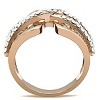 Slickblue Clear Crystal Brass Ring, IP Rose Gold, Stylish Women's Ring, Trendy Accessory, Size 5-6 - 3 of 4