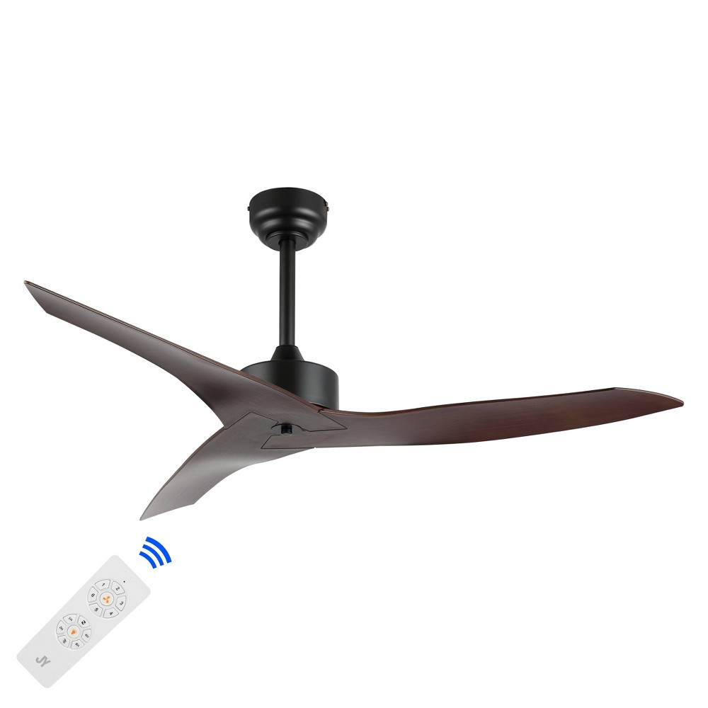 50" Aldrin Minimalist Iron 6-Speed Razor Ceiling Fan with Remote - JONATHAN Y
