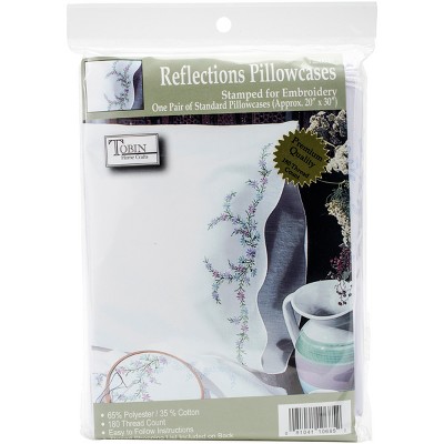 Tobin Stamped For Embroidery Pillowcase Pair 20"X30"-Reflections