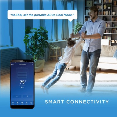 Commercial Cool 9,000 BTU Blue Portable Air Conditioner with WiFi and Alexa
