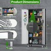 SUXXAN 72" H Metal Garage Storage Cabinet with Wheels, Storage Cabinet with Pegboard and 4 Adjustable Shelves,Required Assembly - 3 of 4