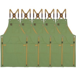 Heavy-Duty Multi-Pocket Canvas Apron - for Gardening, Painting, BBQ, Carpentry & More, Adjustable Sizes M to XXL for All Professions - 1 of 4