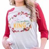 Women's Hail To The King Baseball Jersey With Lace Accent Christmas Shirts Small - Southern Grace - 3 of 3