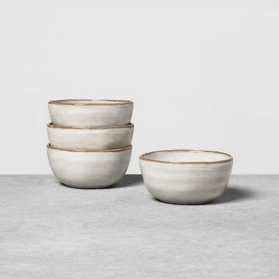 4pk Stoneware Reactive Glaze Mini Bowl Set Gray - Hearth &#38; Hand&#8482; with Magnolia