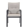 COWLOWN 4 Piece Aluminum Fixed Dining Chair, Single Seat, Painted Finish with 1.97-Inch Seat and Back Cushion, Perfect for Outdoor Use - 2 of 4