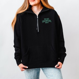 Embroidered In My Showgirl Era - Women's Quarter Zip Fleece Graphic Sweatshirt - 1 of 4