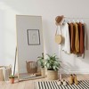 MAYEERTY Aluminum Full-Length Mirror 71x32in, Gold, Right Angle, Tempered Glass, With Stand - 3 of 4