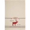 Sawyer Mill Holiday Reindeer And Recipes Unbleached Natural Muslin Tea Towel Set of 3 19x28 - 2 of 4