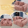 64.2" Chenille Minimalist Loveseat Sofa with Sleeper & Deep Seat - 3 of 4