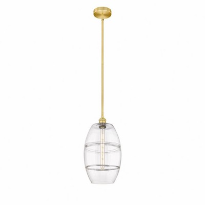 Vaz - 1 Light Stem Hung Mini Pendant In Industrial Style-18 Inches Tall and 10 Inches Wide