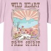Western Wild Heart Free Spirit Crew Neck Short Sleeve Cradle Pink Women's T-shirt - 2 of 2
