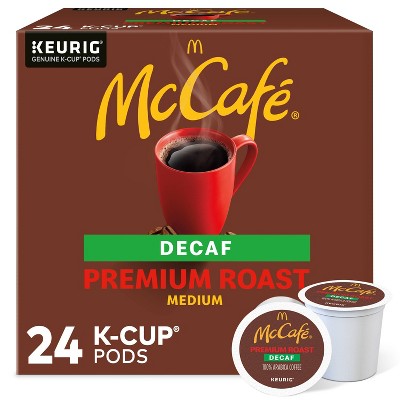 24ct McCafe Premium Roast Decaf Keurig K-Cup Coffee Pods Decaffeinated Medium Roast