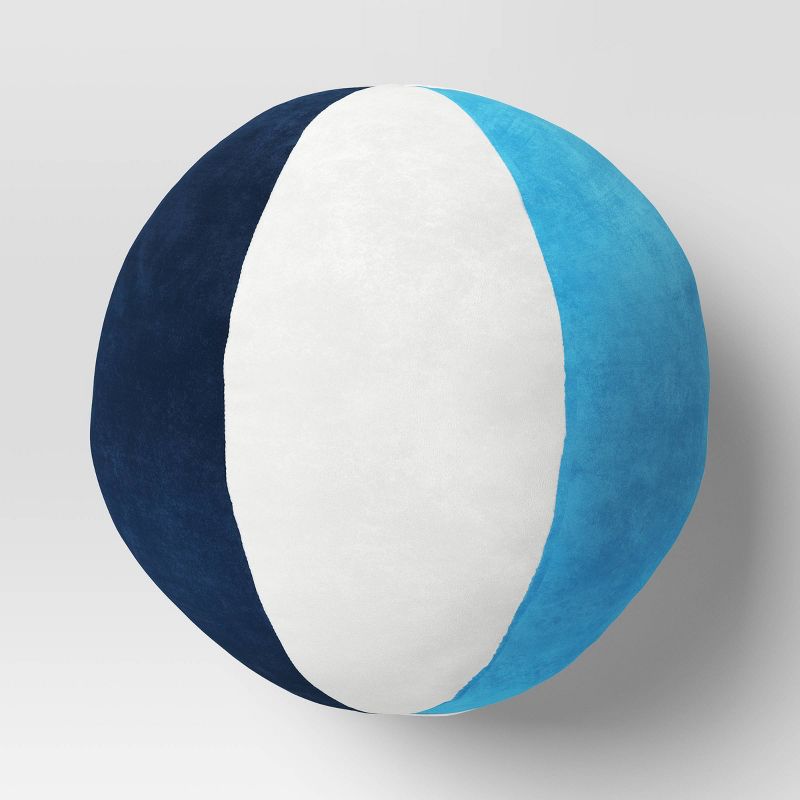 Beach Ball Shaped Throw Pillow White/Red/Blue - Sun Squad&#8482;, 3 of 4