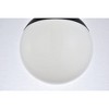 Elegant Lighting Eclipse 1 Light Black Flush Mount With Frosted White Glass - 4 of 4