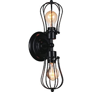 CWI Lighting Tomaso 2 Light Wall Sconce With Black Finish - 1 of 4