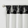 PAGED Curtains Twist Tab Lined Window Curtain Total Blackout Panel Privacy Assured for Bedroom, Living Room, L108, Black - 3 of 4