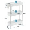 VECELO 3/4 Tier Rolling Cart, Utility Cart for Kitchen Storage, Mobile Shelves Slide-Out Organizers with 2 Lockable Wheels & Hooks - 3 of 4