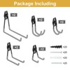 Unique Bargains Slat Wall Garage Lawn Garden Hanging Organizing Storage Hooks 10 Pcs - 3 of 4