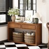 VYNXARIA 55" Console Table, Rustic Wooden Entryway Table with Storage Drawers and Open Shelf, Elegant Sofa Table for Hallway and Living Room (Honey) - 4 of 4