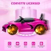 Acekool 12V Licensed Corvette Kids Ride-On Car with Remote, LED Lights, Music, Dashboard – Battery Powered Toddler Sports Car - 2 of 4